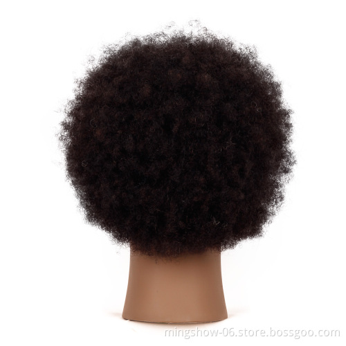 Resin pretty black human hair afro kinky mannequins female head with natural hair